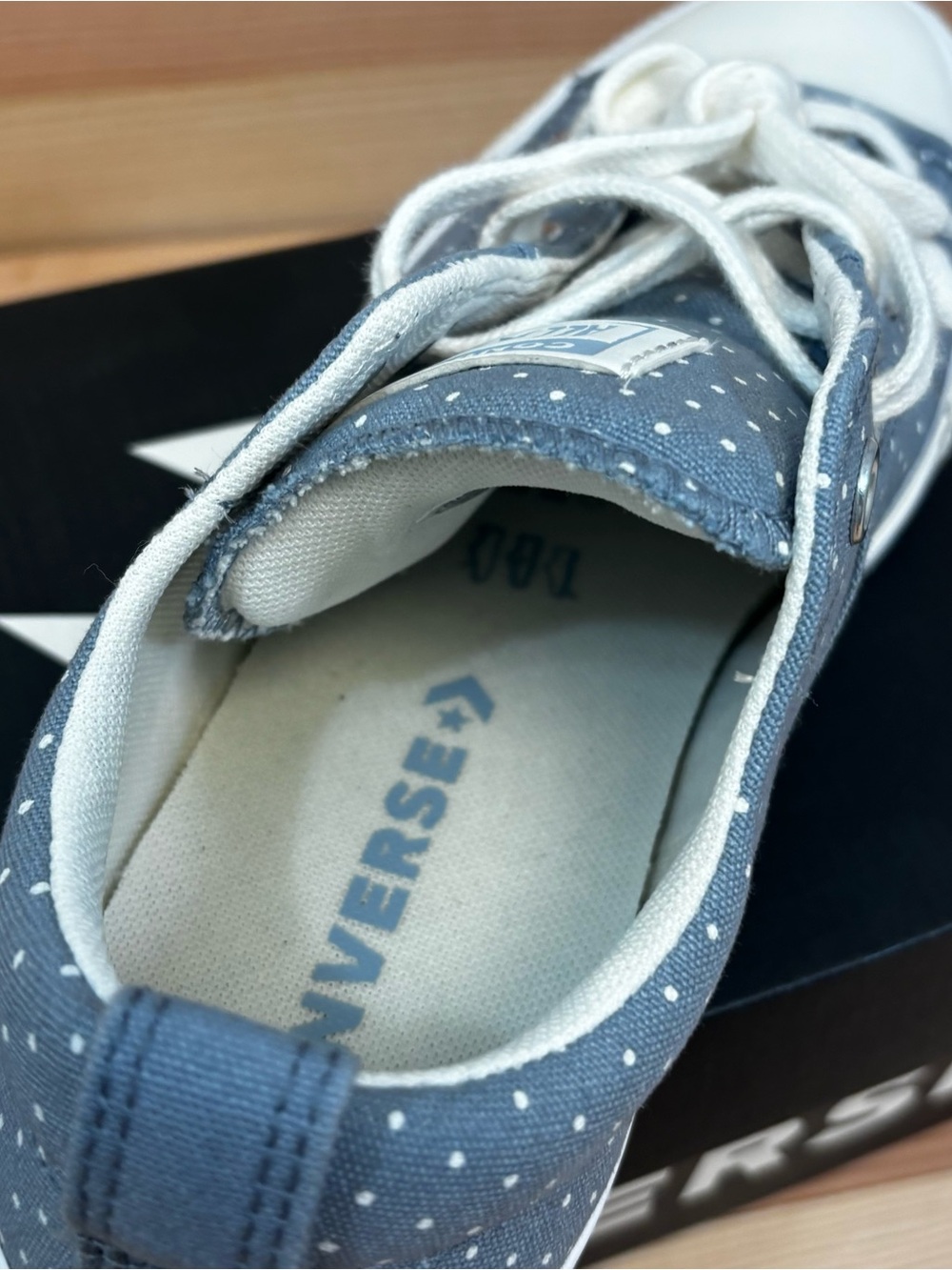 Converse Chuck Taylor All Stars Madison Polka Dot Low Top Sneaker Blue‎ Sz 9.5 - Picture 9 of 10